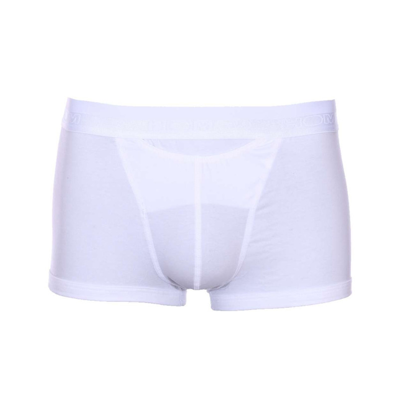 Hom - Boxer Classique Blanc Ho1 Avec Logo Autour De La Taille élastiquée Coupe Ouverte - Blanc Hom - Boxer Classique Blanc Ho1 Avec Logo Autour De La Taille élastiquée Coupe Ouverte - Blanc