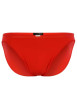 Thumbnail Slip rouge uni avec surpiqûres ton sur ton et taille élastiquée rouge
