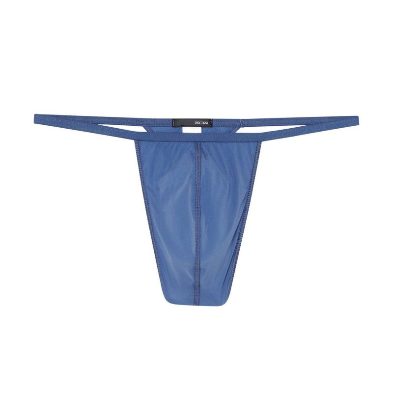 Hom - String Plume Bleu Avec élastique Fin Sur Les Côtés - Bleu Hom - String Plume Bleu Avec élastique Fin Sur Les Côtés - Bleu