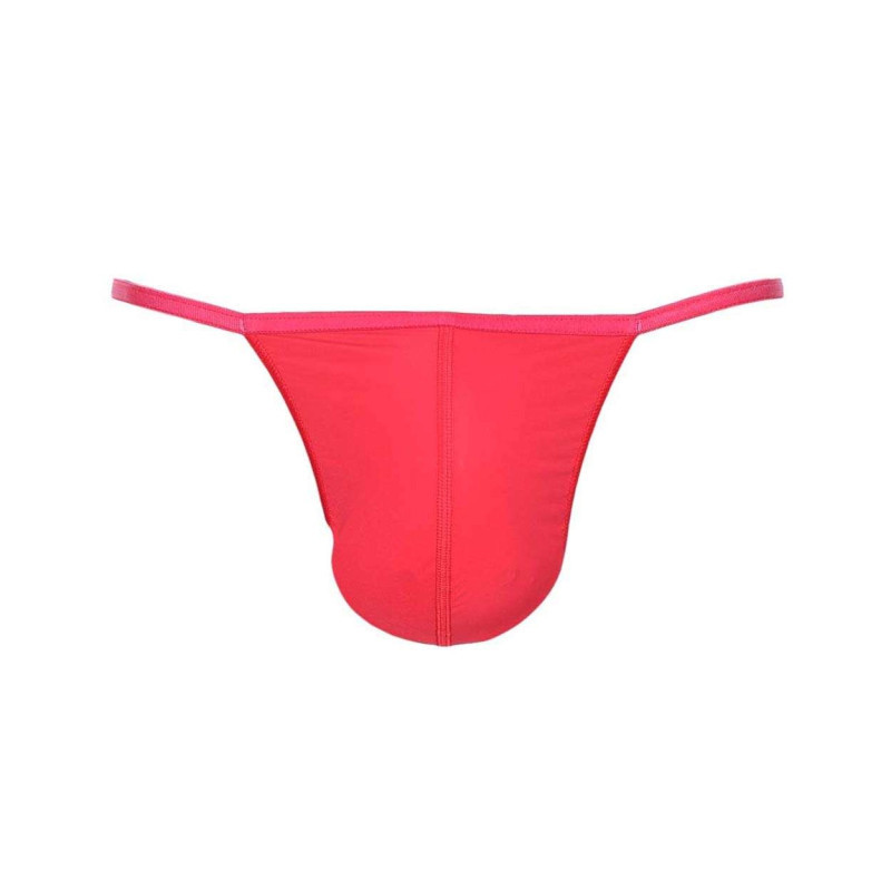 Hom - String Plume Rouge Uni En Microfibre Avec Fine Ceinture élastiquée - Rouge