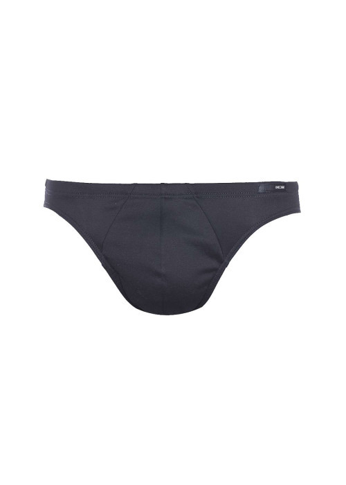 Slip classique Premium noir en coton avec logo cousu à l'avant de la taille élastiquée