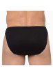 Thumbnail Slip classique Premium noir en coton avec logo cousu à l'avant de la taille élastiquée - Image 2