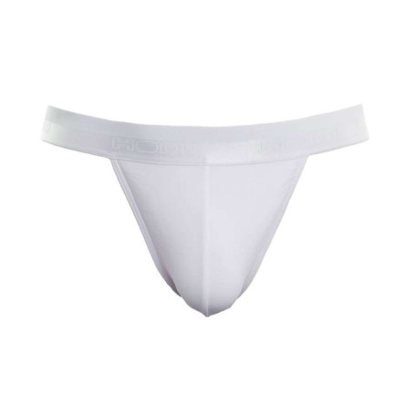 Slip blanc uni style tanga avec taille...