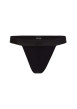Thumbnail Slip noir uni style tanga avec taille élastiquée noire