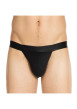 Thumbnail Slip noir uni style tanga avec taille élastiquée noire - Image 4