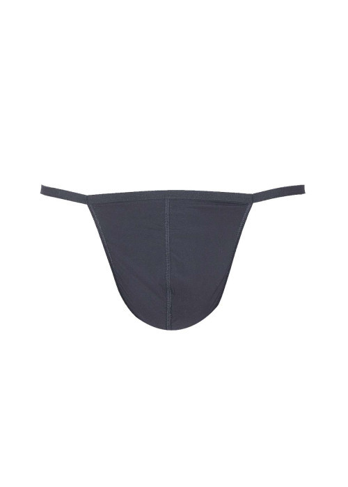 String Plumes noir avec élastique fin de chaque côté