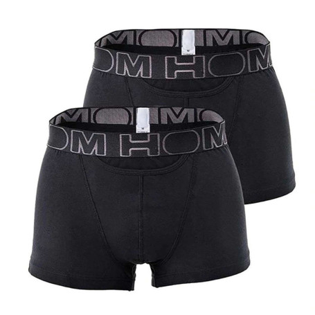 Lot de deux boxers noir unis avec tailles...