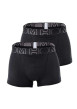 Thumbnail Lot de deux boxers noir unis avec tailles élastiquées noires