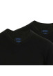 Thumbnail Lot de 2 t-shirts noirs en coton unis coupe droite col V - Image 3