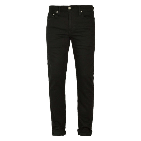 Jean noir uni à coupe droite et à fermeture...