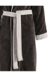 Thumbnail Peignoir noir en coton avec une coupe droite et lien - Image 3