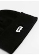 Thumbnail Bonnet noir uni à revers avec logo batwing brodé à l'avant - Image 3
