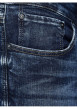 Thumbnail Jean bleu délavé avec une coupe ajustée et une fermeture zippée boutonnée - Image 7