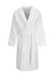 Thumbnail Peignoir en coton blanc uni avec une coupe droite et un col cache-coeur