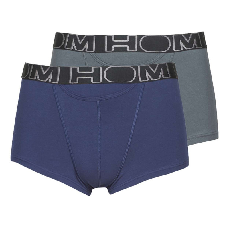 Hom - Lot De Deux Boxers Multicolores Avec Tailles élastiquées - Multicolore Hom - Lot De Deux Boxers Multicolores Avec Tailles élastiquées - Multicolore