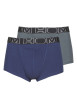 Thumbnail Lot de deux boxers multicolores avec tailles élastiquées