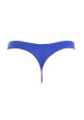 Thumbnail String bleu uni avec taille élastiquée et surpiqûres ton sur ton - Image 2