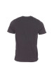 Thumbnail T-shirt noir en coton uni avec un col rond et une coupe droite - Image 2