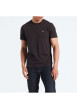 Thumbnail T-shirt noir en coton uni avec un col rond et une coupe droite - Image 3