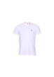 Thumbnail T-shirt blanc en coton uni avec une coupe droite et un col rond - Image 2
