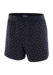 Thumbnail Caleçon marine en coton avec taille élastiquée et motif all-over
