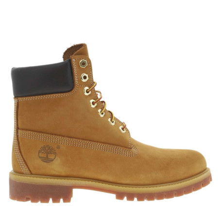 Bottines en cuir nubuck miel à talon plat avec...