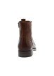 Thumbnail Boots en cuir marron avec une fermeture zippée lacets ronds et languette d'aisance - Image 3