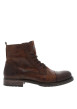 Thumbnail Boots en cuir marron avec une fermeture zippée lacets ronds et languette d'aisance - Image 8