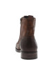 Thumbnail Boots en cuir marron avec une fermeture zippée lacets ronds et languette d'aisance - Image 9
