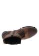 Thumbnail Boots en cuir marron avec une fermeture zippée lacets ronds et languette d'aisance - Image 11