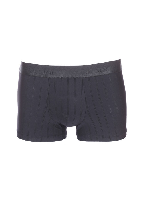 Boxer classique Chic noir à rayures avec logo brodé sur la taille élastiquée