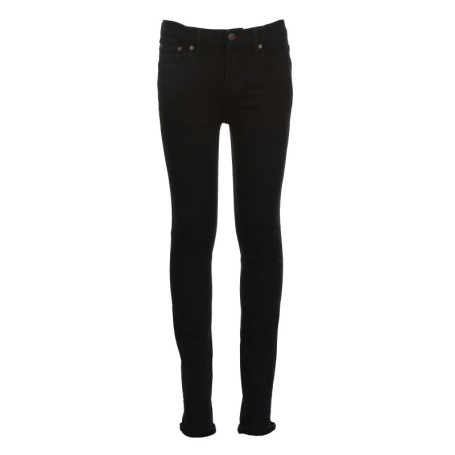 Jean en coton noir uni à coupe skinny et...