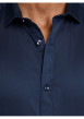 Thumbnail Chemise marine à coupe ajustée à col français et à fermeture boutonnée - Image 3