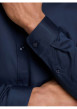 Thumbnail Chemise marine à coupe ajustée à col français et à fermeture boutonnée - Image 4