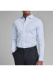 Thumbnail Chemise bleu ciel à coupe ajustée à col français et à fermeture boutonnée