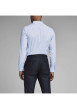 Thumbnail Chemise bleu ciel à coupe ajustée à col français et à fermeture boutonnée - Image 3