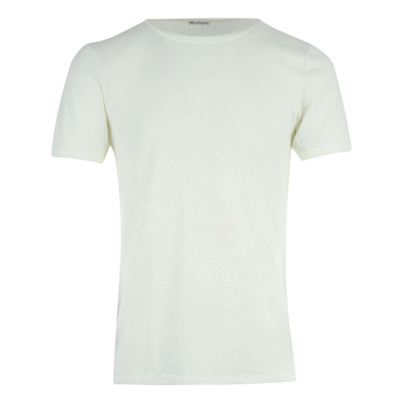 Eminence - T-shirt Blanc Uni Avec Une Coupe Droite Un Col Rond Et Des Manches Courtes - Blanc Eminence - T-shirt Blanc Uni Avec Une Coupe Droite Un Col Rond Et Des Manches Courtes - Blanc