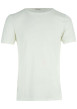 Thumbnail T-shirt blanc uni avec une coupe droite un col rond et des manches courtes