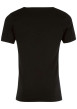 Thumbnail T-shirt noir uni en laine mélangée avec une coupe droite et un col rond - Image 2