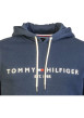 Thumbnail Sweat à capuche marine avec logo brodé sur l'extrémité de la manche gauche - Image 2