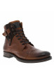 Thumbnail Boots en cuir marron avec fermeture à zip et lacets tressés marrons - Image 2
