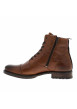 Thumbnail Boots en cuir marron avec fermeture à zip et lacets tressés marrons - Image 4