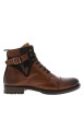 Thumbnail Boots en cuir marron avec fermeture à zip et lacets tressés marrons - Image 8