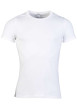 Thumbnail T-Shirt blanc uni ajusté à col rond avec surpiqûres ton sur ton