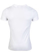 Thumbnail T-Shirt blanc uni ajusté à col rond avec surpiqûres ton sur ton - Image 2