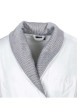 Thumbnail Peignoir blanc et gris chiné en coton avec une coupe droite - Image 2