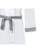Thumbnail Peignoir blanc et gris chiné en coton avec une coupe droite - Image 3