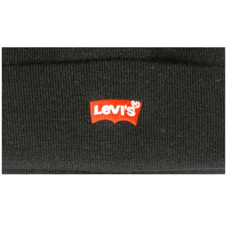 Bonnet noir à revers avec logo iconique de la...