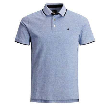 Polo en coton bleu Paulos avec une coupe droite...