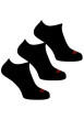 Thumbnail Lot de 3 paires de chaussettes noires en coton mélangé unies coupe courte